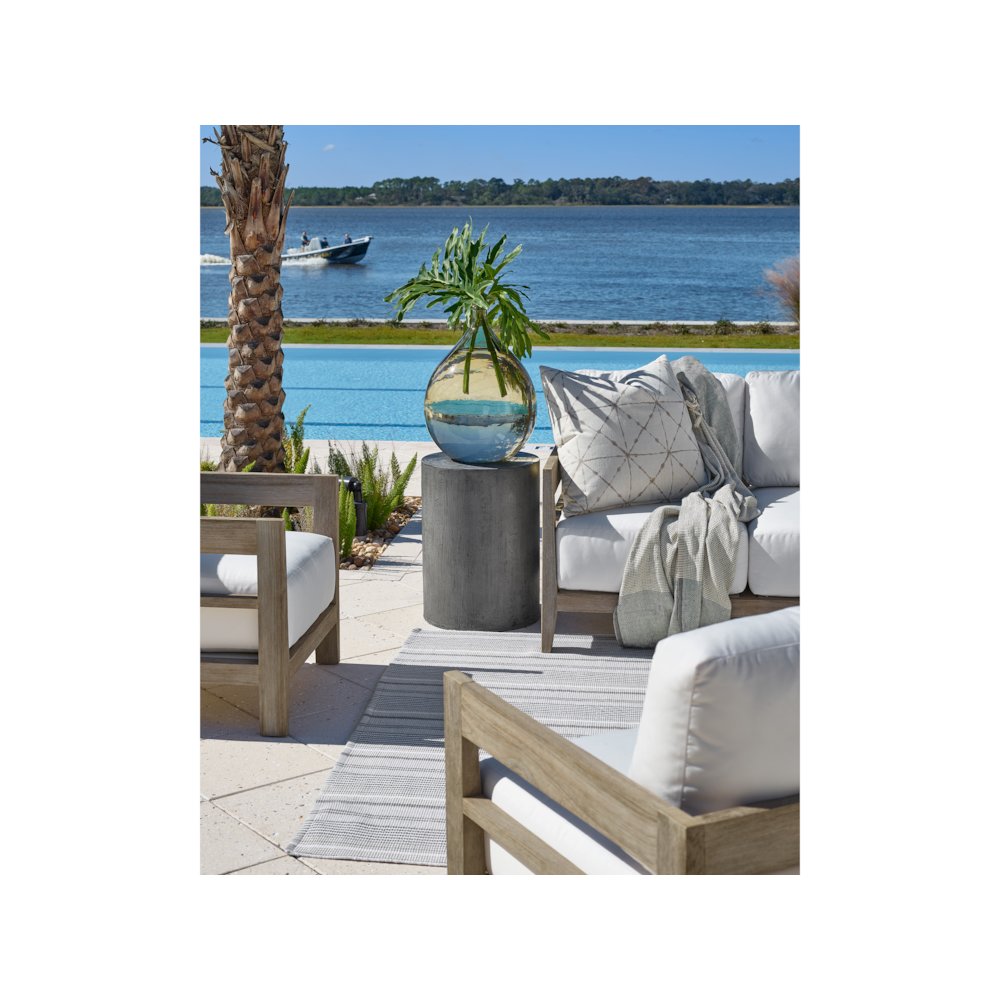 Oahu Side Table In Harvested Gray Color