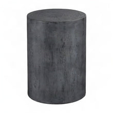 Cast Concrete Side Table with Organic Grain Texture, Japandi Accent