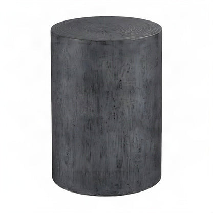 Cast Concrete Side Table with Organic Grain Texture, Japandi Accent