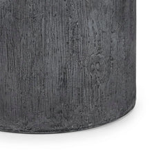 Cast Concrete Side Table with Organic Grain Texture, Japandi Accent