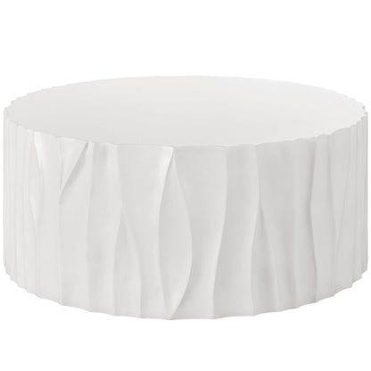 Geneva Cast Concrete Cocktail Table In Abaco White Color