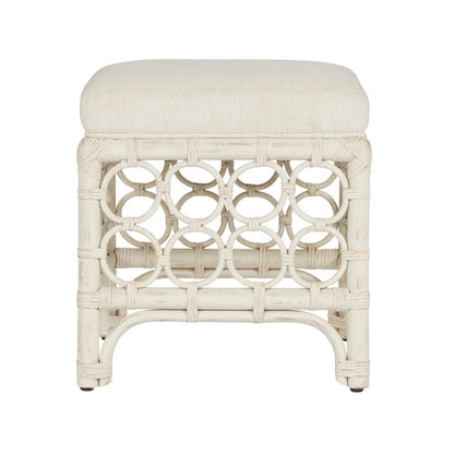 Rattan Stool In Egret Color