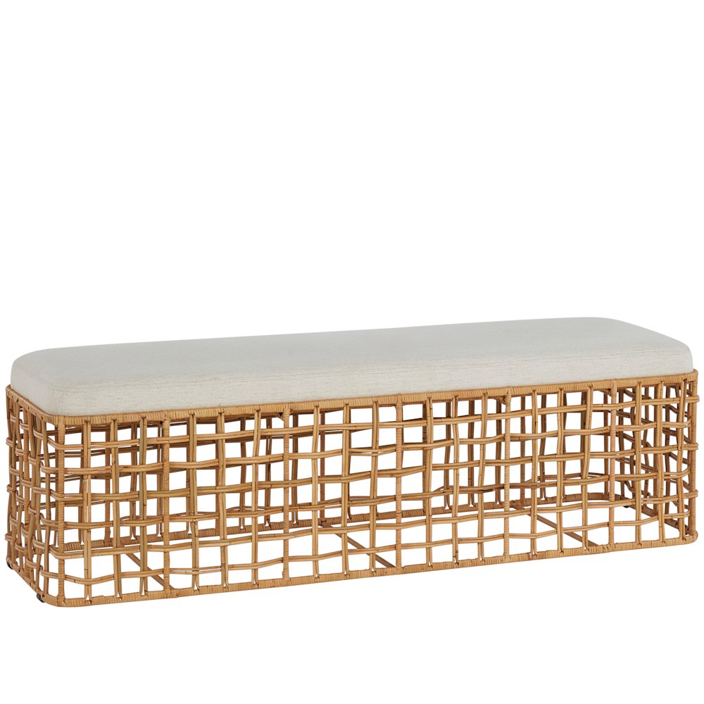 Rattan Bench In Natural Rattan Color
