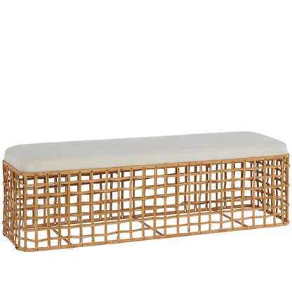Rattan Bench In Natural Rattan Color
