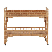 5 O'Clock Bar Cart In Natural Rattan Color