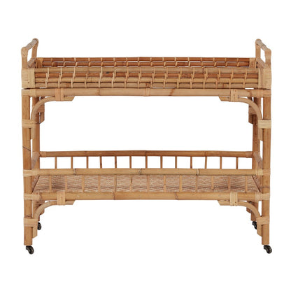 5 O'Clock Bar Cart In Natural Rattan Color