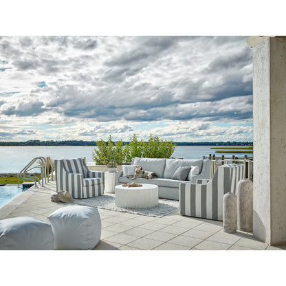 Geneva Cast Concrete Cocktail Table In Abaco White Color