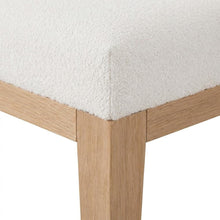 Polyester-Upholstered Accent Side Chair with Curved Back, Set of 2, White Oak