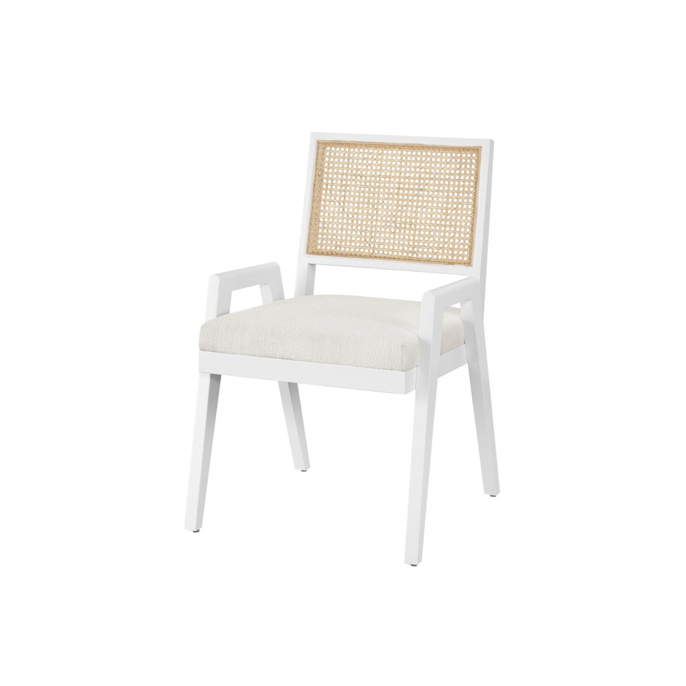 Sonora Arm Chair Pair In Cane/Glacier Color