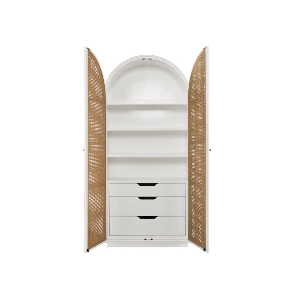 Golden Hour Utility Cabinet In Cane/Glacier Color