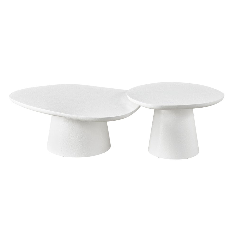 Tranquility Nesting Cocktail Tables In Milky Mushroom Color