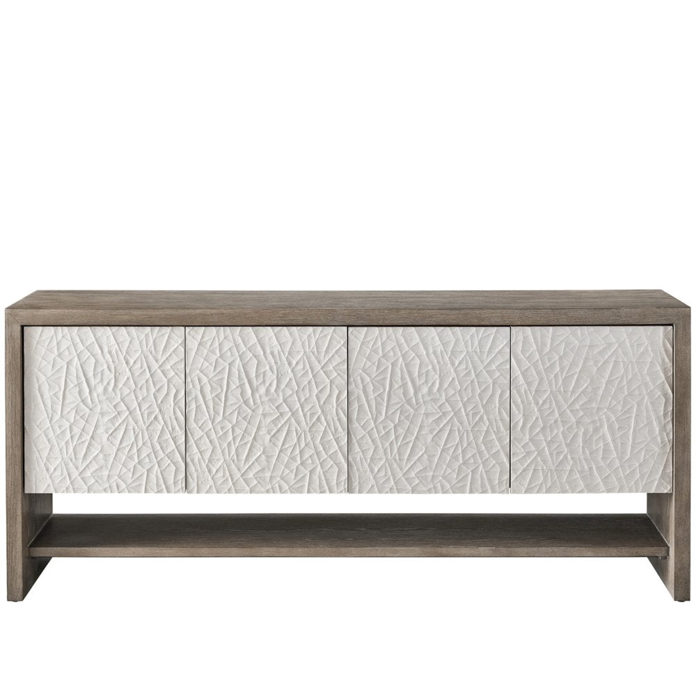 San Roque Console In Weathered Oak Color