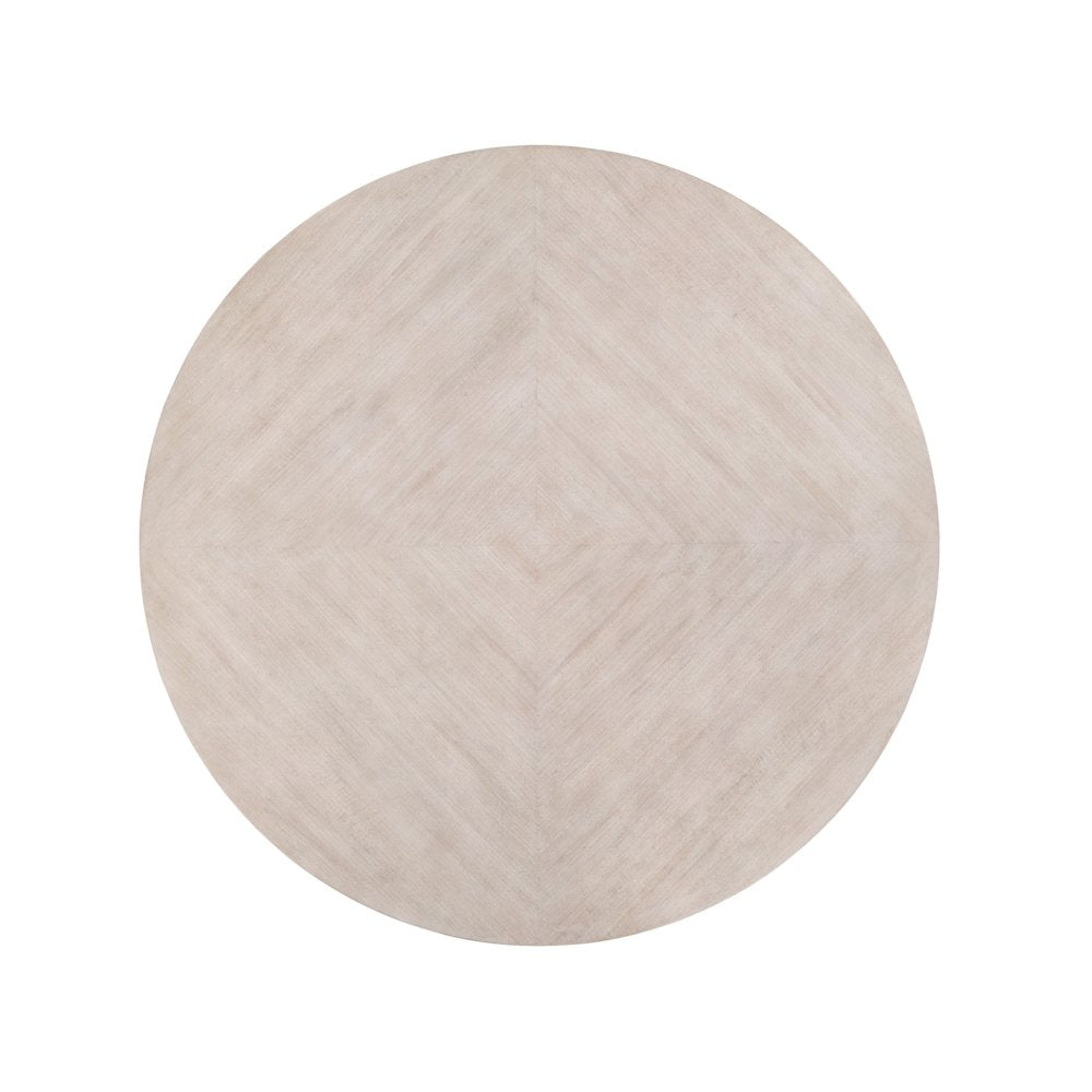 Topanga Round Dining Table In Silver Fox/Otter Color
