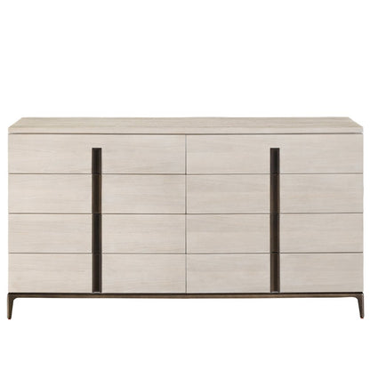 Maren Drawer Dresser In Silver Lining/Sati Bronze Metal Base Color