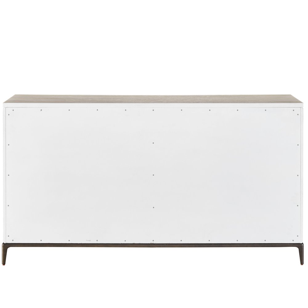 Maren Drawer Dresser In Silver Lining/Sati Bronze Metal Base Color