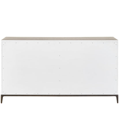 Maren Drawer Dresser In Silver Lining/Sati Bronze Metal Base Color