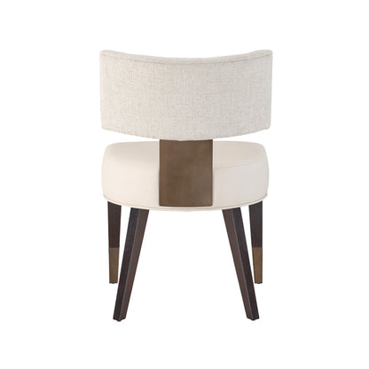 Loleta Side Chair Pair In Dark Walnut Color
