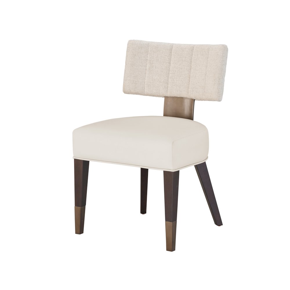 Loleta Side Chair Pair In Dark Walnut Color