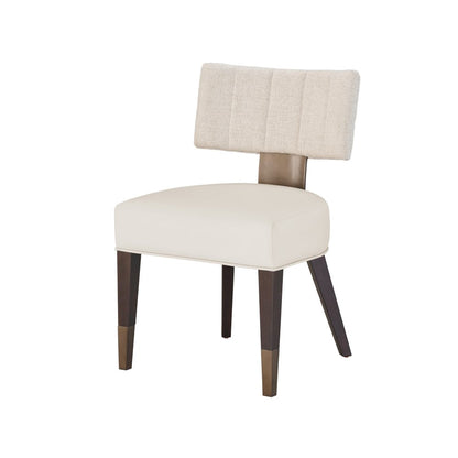 Loleta Side Chair Pair In Dark Walnut Color