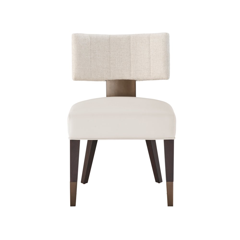 Loleta Side Chair Pair In Dark Walnut Color