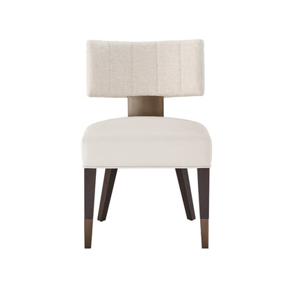 Loleta Side Chair Pair In Dark Walnut Color