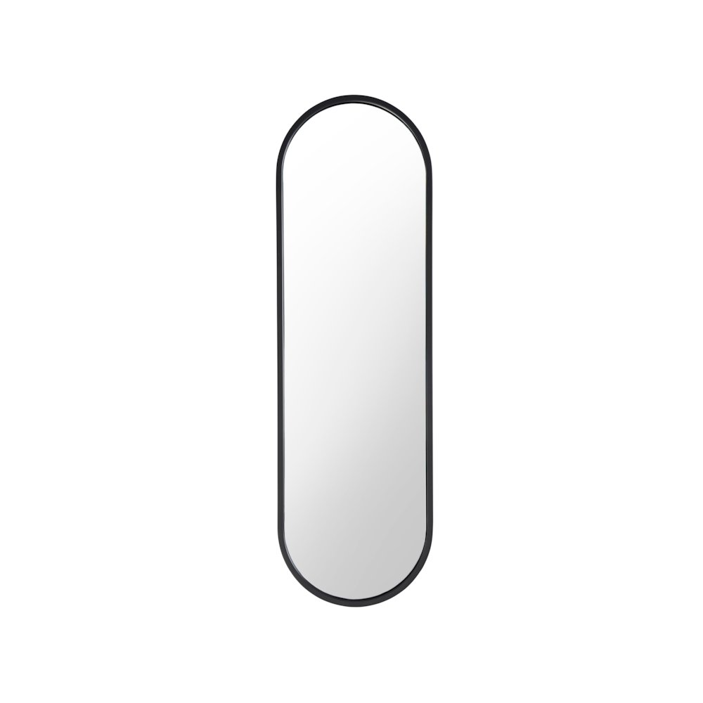Metal Accent Mirror In Soft Matte Black Color