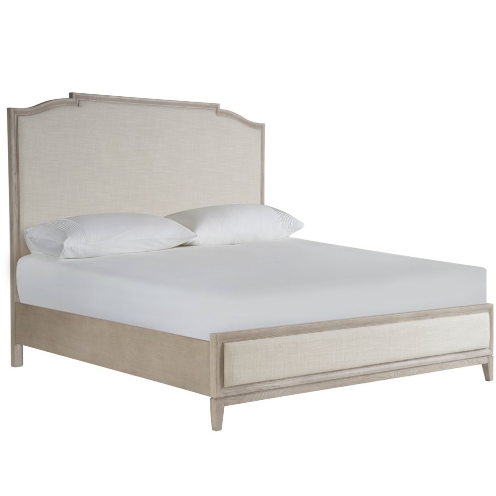 Queen Bed Frame – Gray Wood Bed Frame Queen Size with Panel Headboard