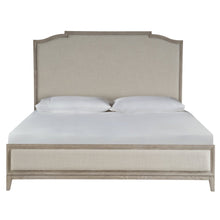 Queen Bed Frame – Gray Wood Bed Frame Queen Size with Panel Headboard