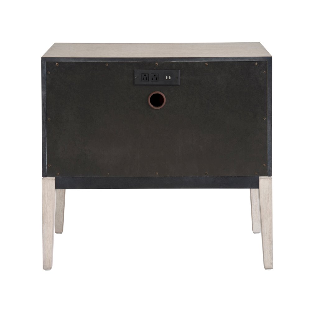 Two Drawer Nightstand In Rolling Fog Color