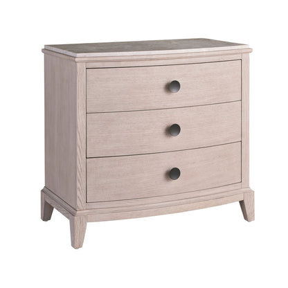 Three Drawer Nightstand In Rolling Fog Color