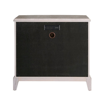Three Drawer Nightstand In Rolling Fog Color