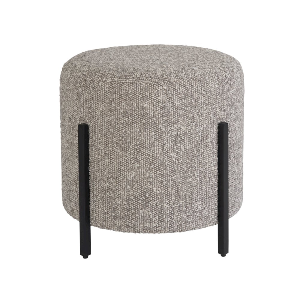 Pouf In Soft Matte Black Color