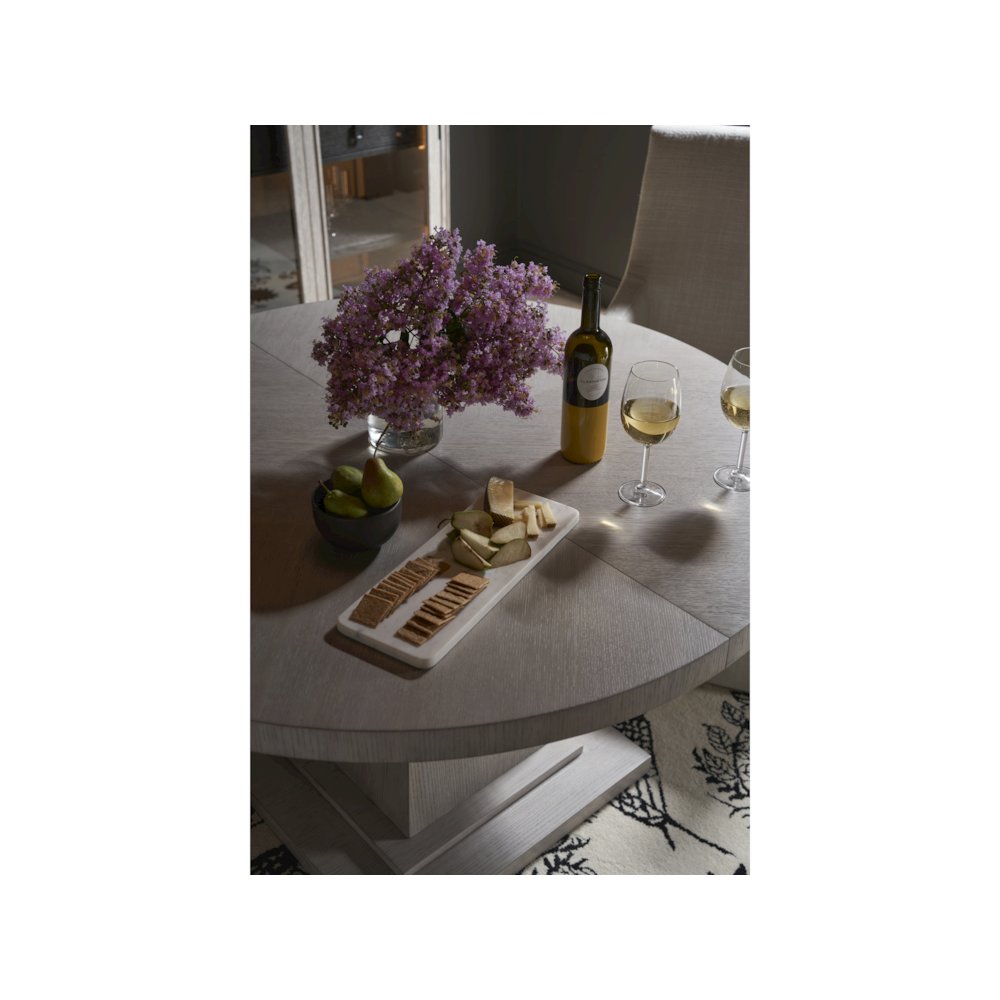 Round Dining Table In Rolling Fog Color