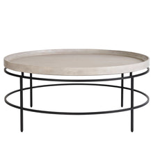 Round Tray Top Cocktail Table In Rolling Fog Color