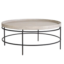 Round Tray Top Cocktail Table In Rolling Fog Color