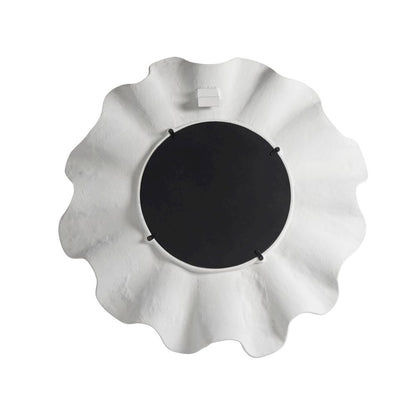 Scallop Mirror In Shell White Color