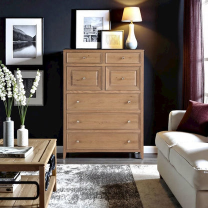Beige Chest of Drawers with Doors and Drawers for Bedroom Furniture