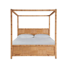Chatham Poster Bed Queen In Natural Rattan Color