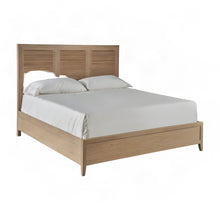 Hardwood King Platform Bed with Reversible Rails and Five Slats, Sand Dune