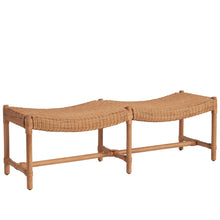 Murro Bay Bench In Natural Rattan Color