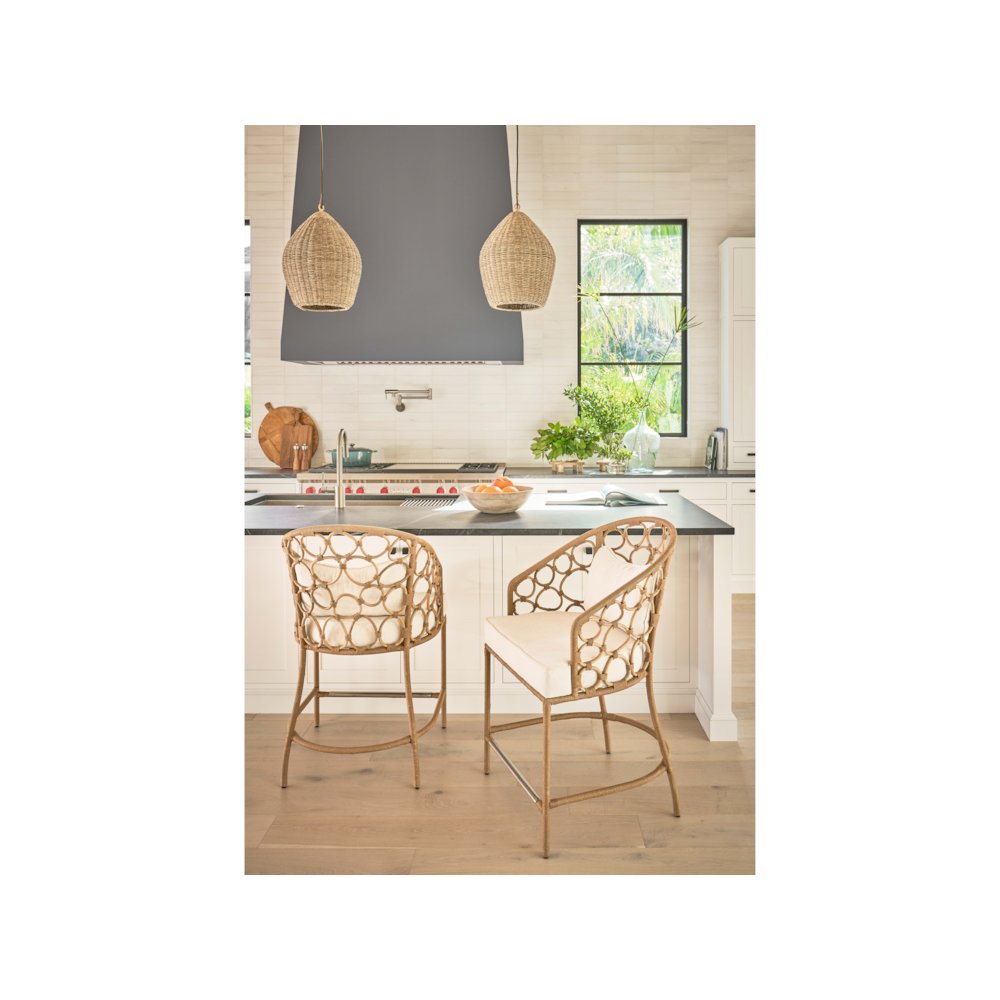 Pebble Counter Chair In Natural   Color