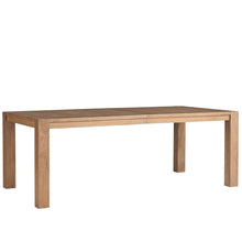 Beige Wood Dining Table with Two Leaves and Extendable to 120 Inches