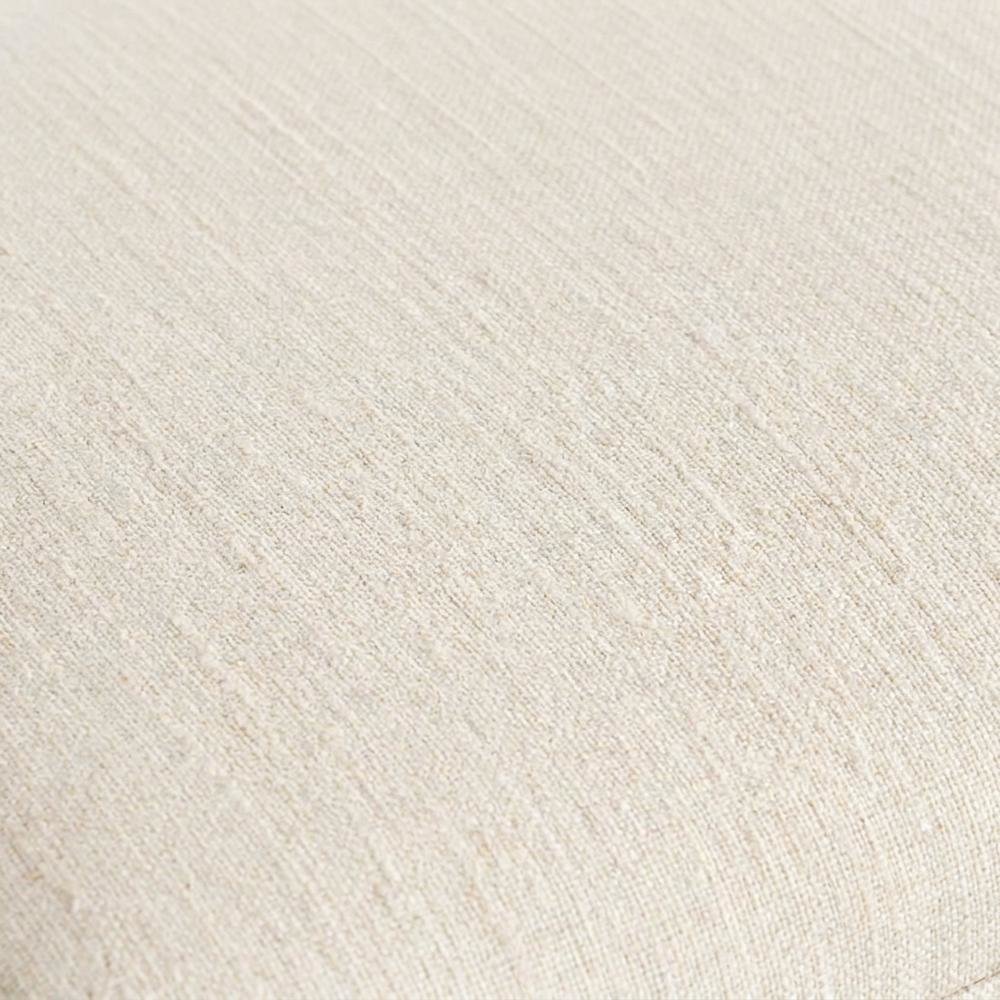 Polyester-Upholstered Console Stool with Split Rattan and Crypton Fabric
