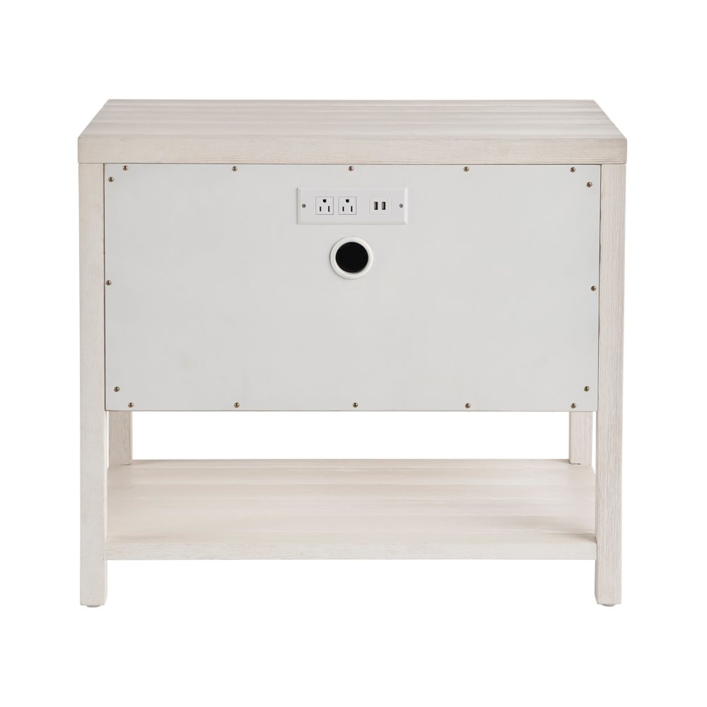 Saugatuck Nightstand In White Sand Color