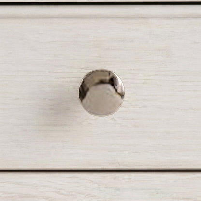 Wood Nightstand with Two Soft-Close Drawers and Open Shelf, White Sand