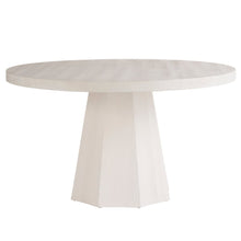 Mackinaw Round Dining Table In White Sand Color