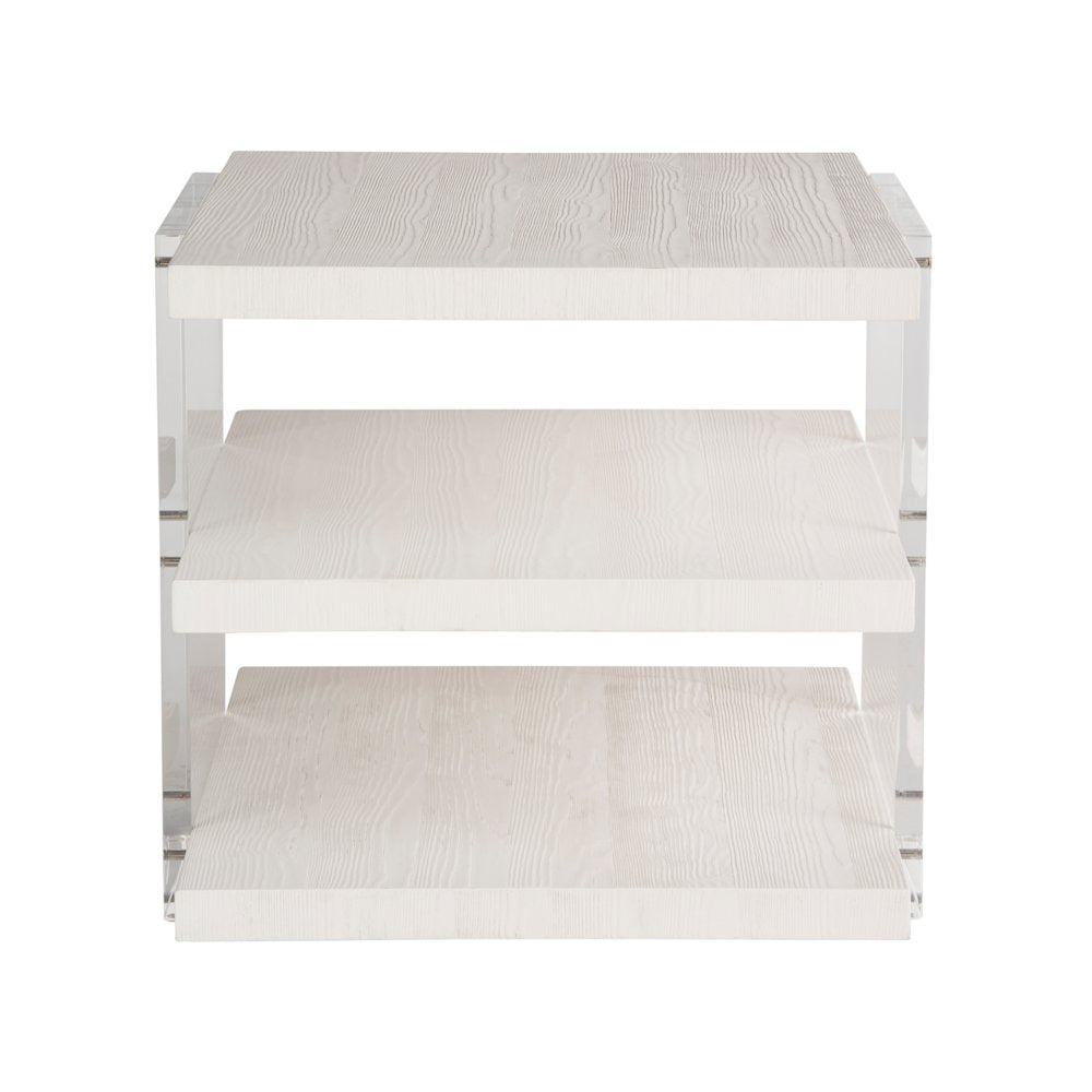 St Kitts End Table In White Sand Color