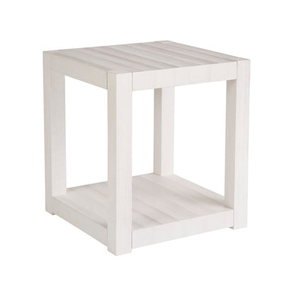Hermosa Square End Table In White Sand Color
