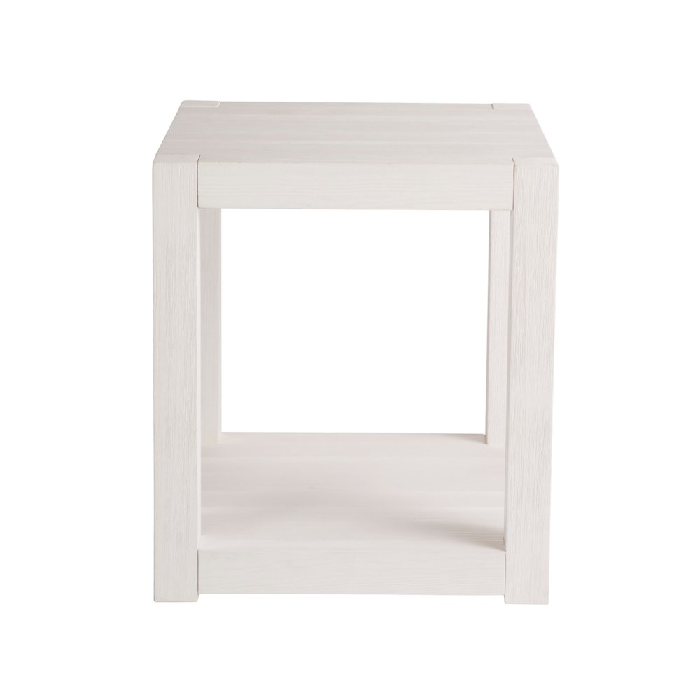 Hermosa Square End Table In White Sand Color