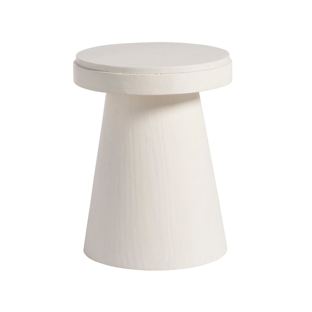 Madeira Accent Table In White Sand Color